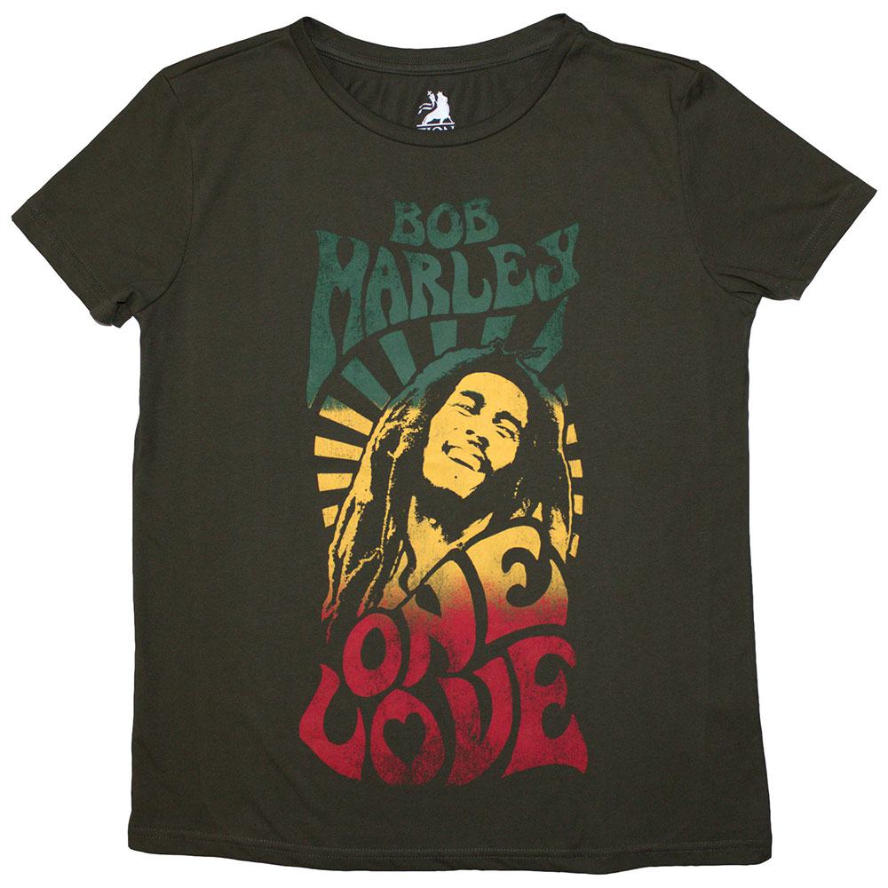 Bob Marley - One Love Gradient Dames Tshirt - Groen